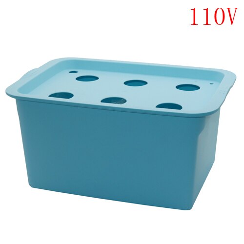 Kit de culture hydroponique à 6 trous pour jardin intérieur Blue 110V