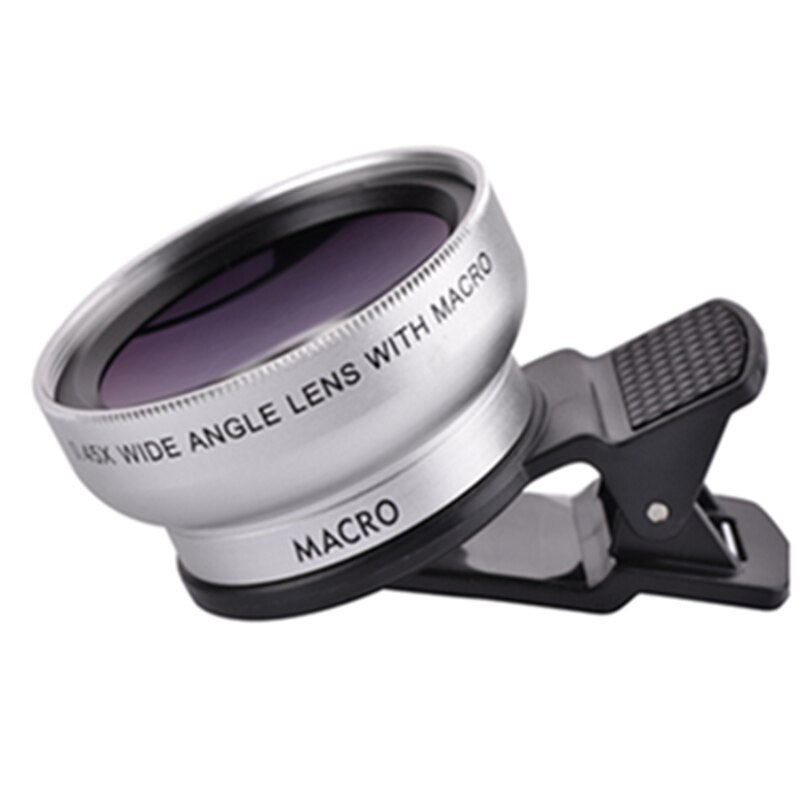 Kit de lentilles pour caméra Aokin 0,45x Super grand angle et 12,5x Macro pour iPhone Samsung Galaxy Sliver