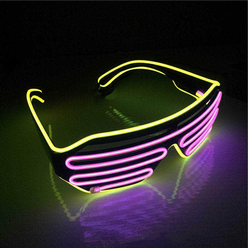 "LED bi-color luminous blinds decorative glasses - AOMshop"