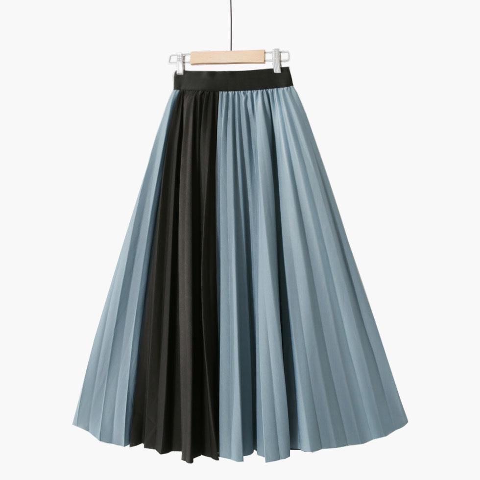 La jupe plissée élégante pour femmes | Nouveautés 2022 | AOMshop Blue One Size