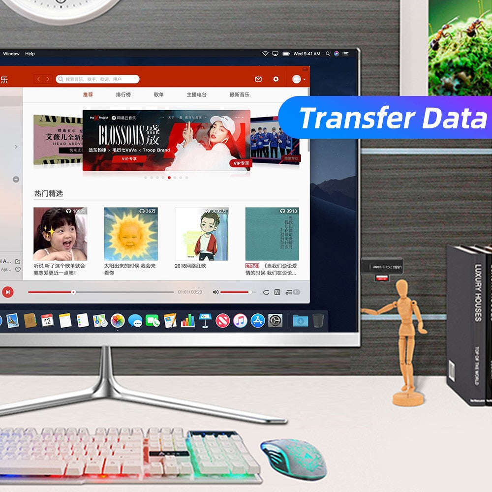 Lecteur de carte mémoire USB 3.0 pour ordinateur portable avec adaptateur Micro SD