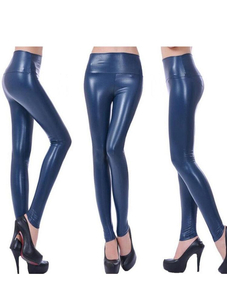 "Legging Punk Noir Sexy YSDNCHI - Pantalon Skinny Taille Haute Fashion" K013 Navy Blue