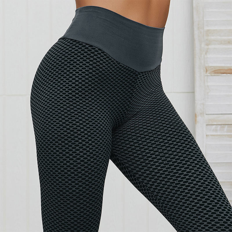 Legging de sport femme 2019, haute taille, respirant et extensible Black Gray