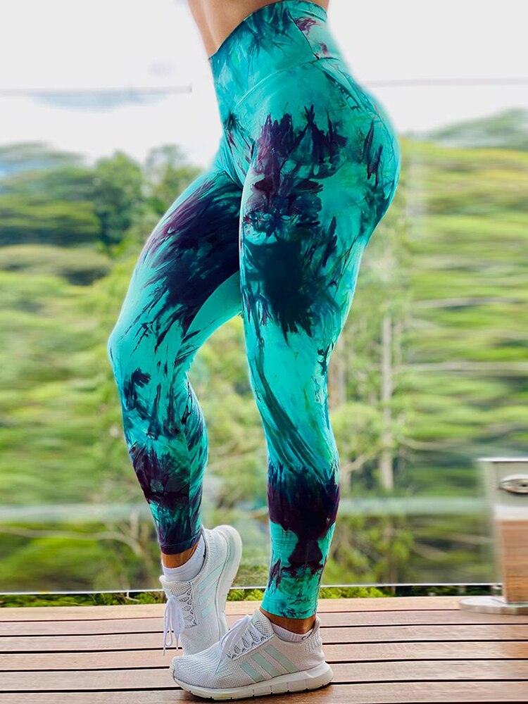 Leggings de sport imprimés réfléchissants pour femmes 6721