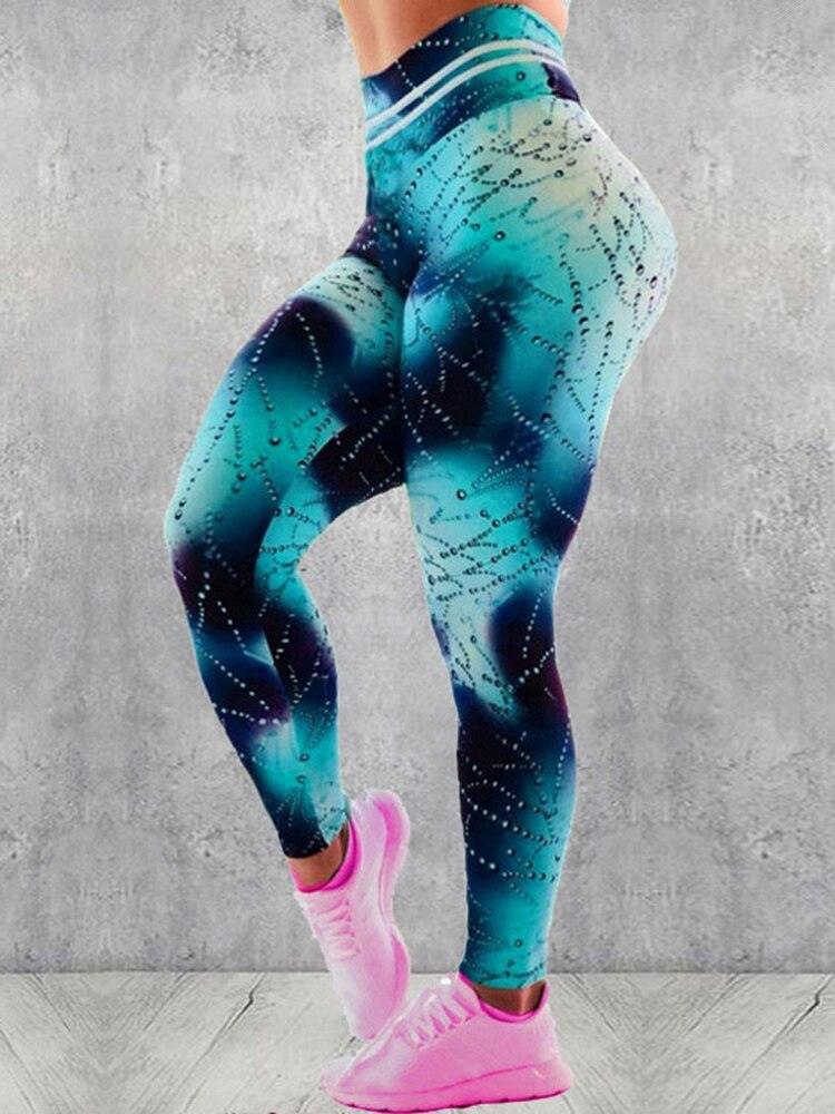 Leggings de sport imprimés réfléchissants pour femmes 6725