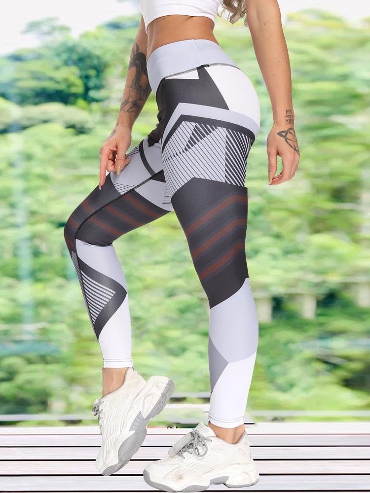 Leggings de sport imprimés réfléchissants pour femmes 581