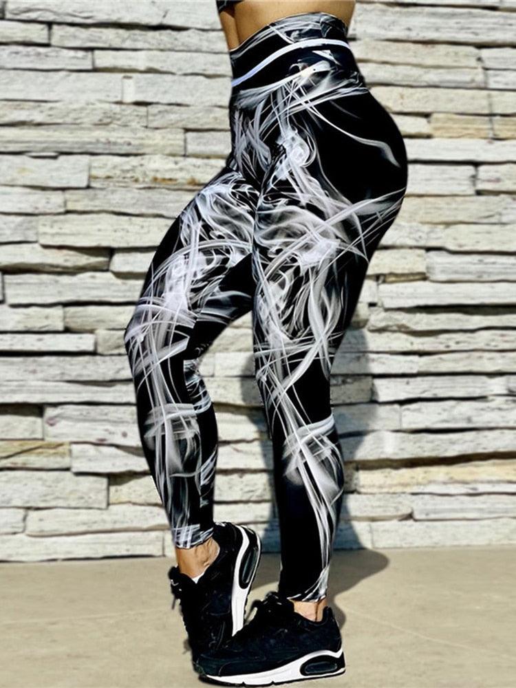 Leggings de sport imprimés réfléchissants pour femmes 6724
