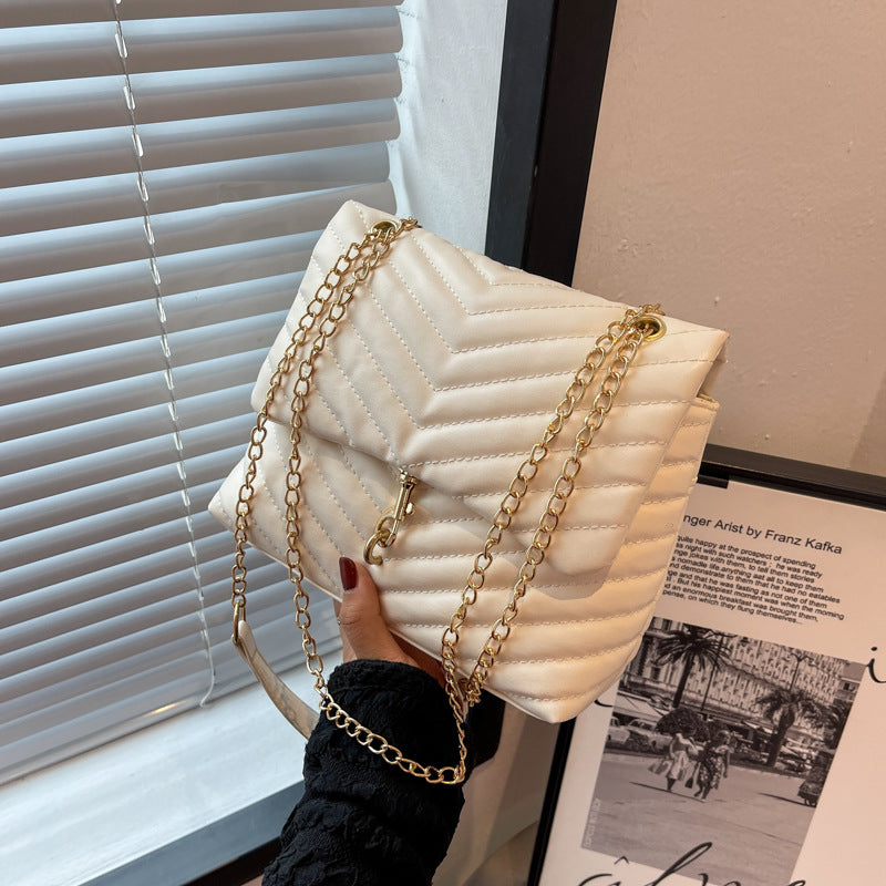 "Sac messager en bandoulière brodé à motif losange AOMshop - loisirs et mode" Beige