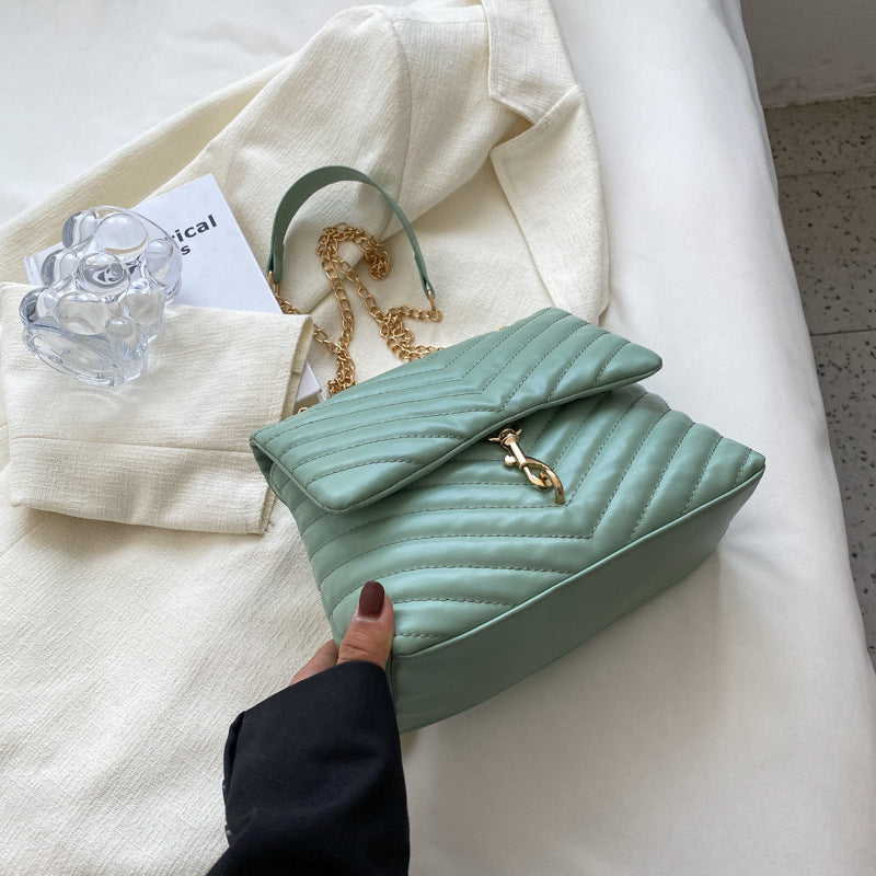 "Sac messager en bandoulière brodé à motif losange AOMshop - loisirs et mode" Green