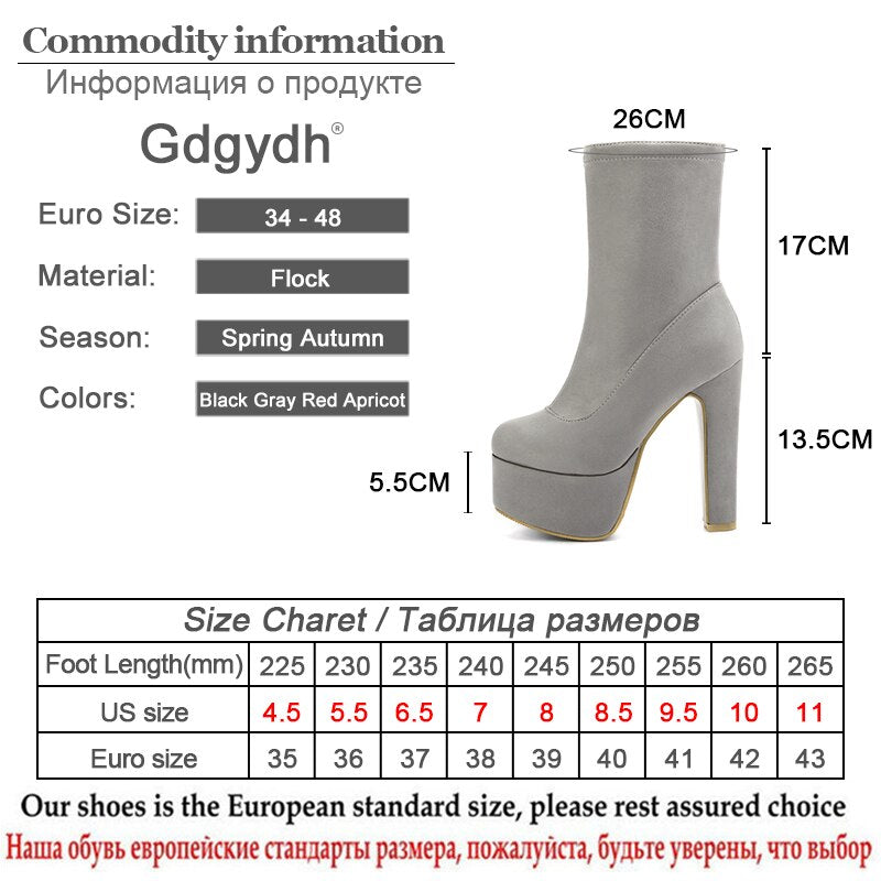 Les bottes à plateforme extrême Gdgydh Fashion pour femmes avec fermeture éclair - AOMshop