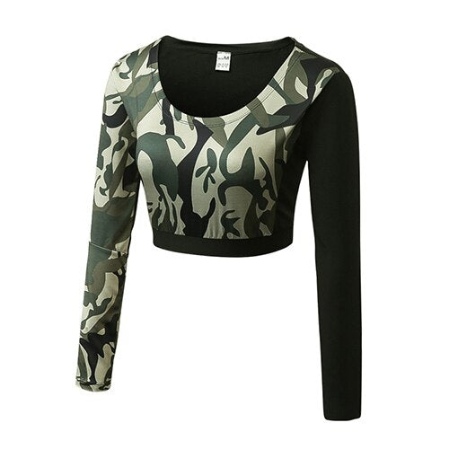 Les nouveaux tops de yoga pour femmes | AOMshop Green Camo
