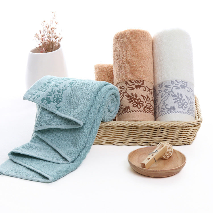 Les serviettes en coton absorbant Wisteria Flower 32 plis Jacquard chez AOMshop