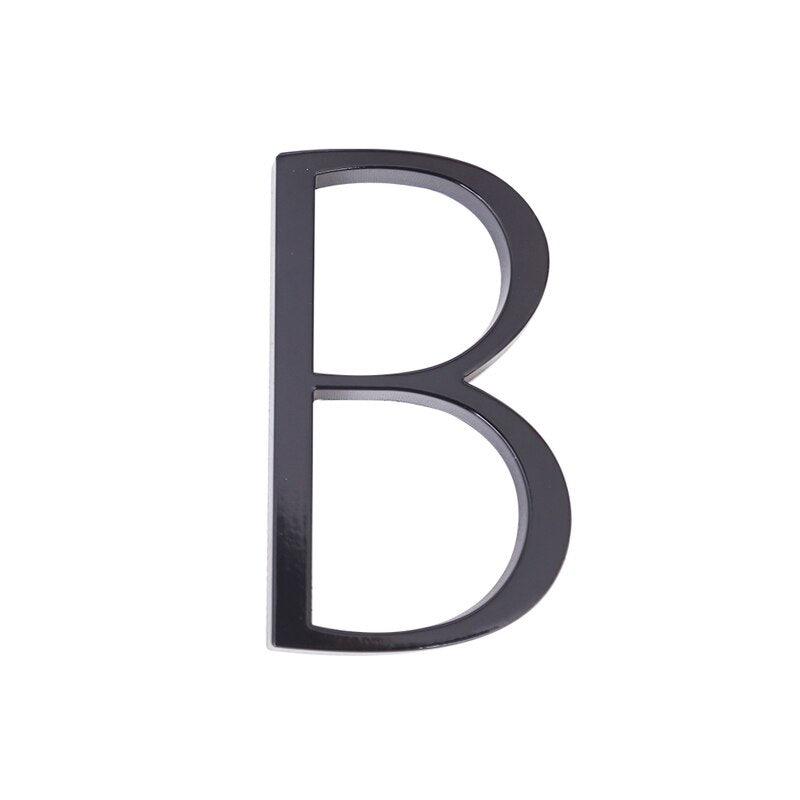 Lettres modernes pour porte d'entrée extérieure B