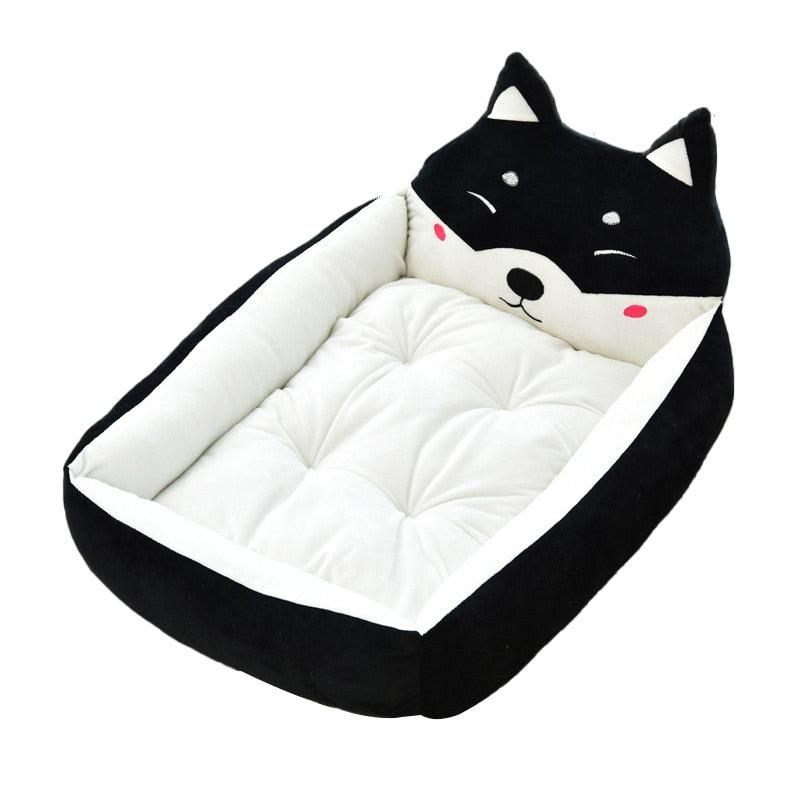 "Lit pour chien et chat doux et confortable avec un design mignon" Black Dog