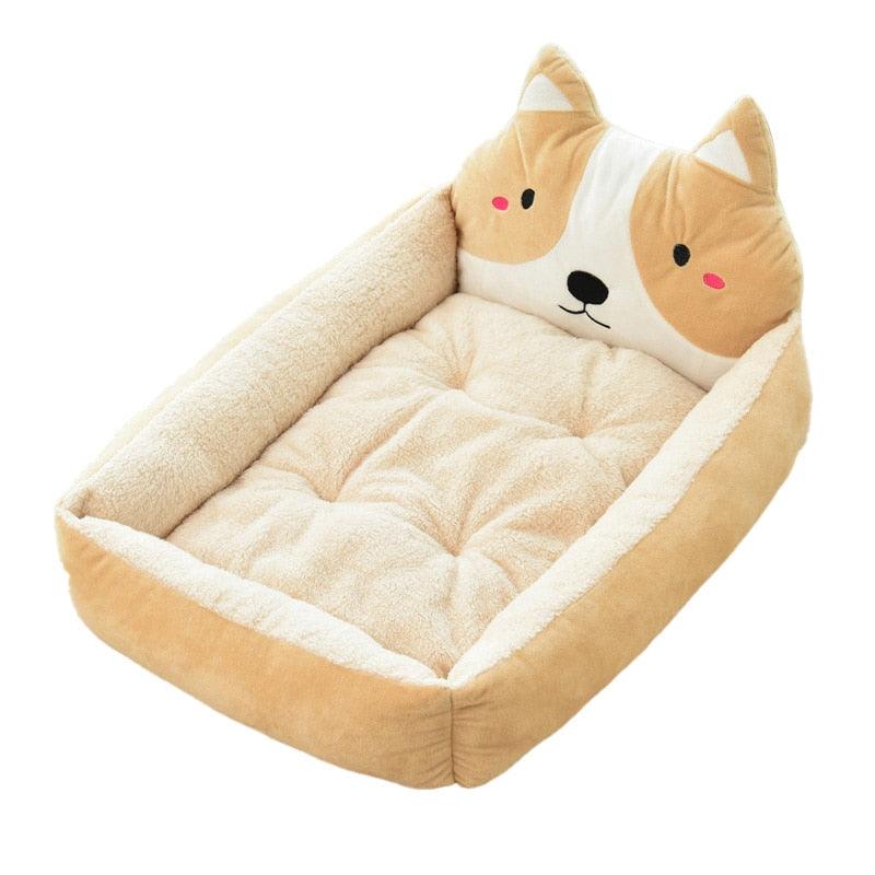 "Lit pour chien et chat doux et confortable avec un design mignon" Beige Dog