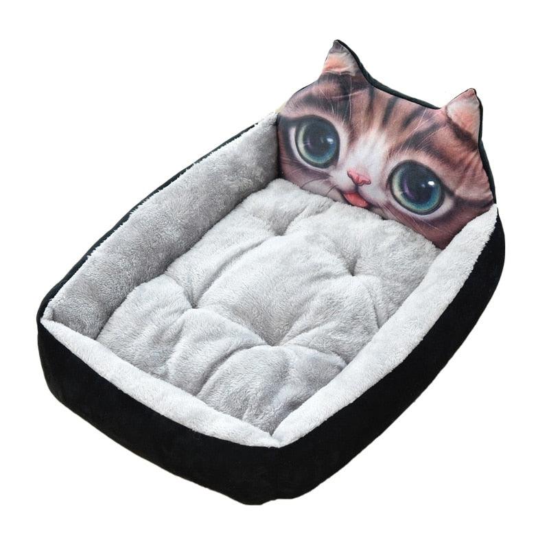 "Lit pour chien et chat doux et confortable avec un design mignon" Black Cat
