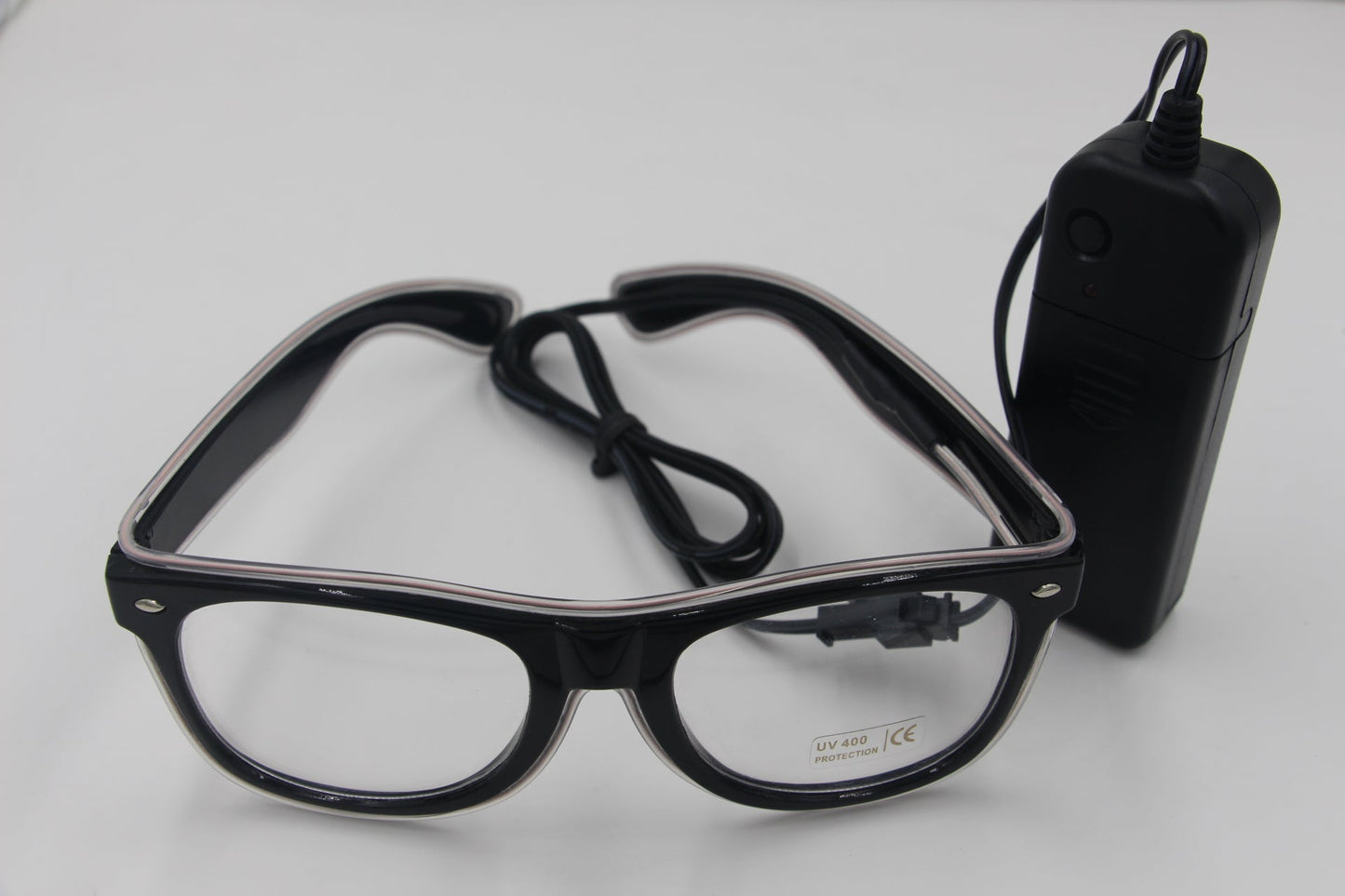 Lunettes LED EL Wire | AOMshop White