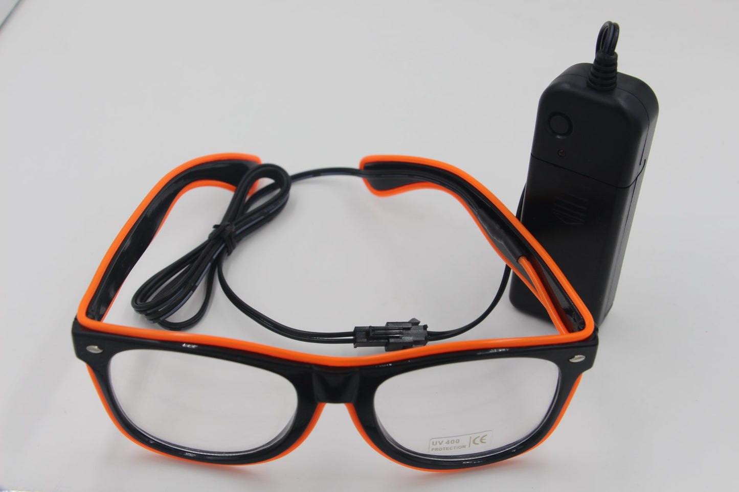 Lunettes LED EL Wire | AOMshop Orange