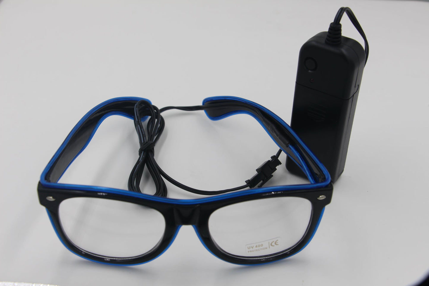 Lunettes LED EL Wire | AOMshop Blue