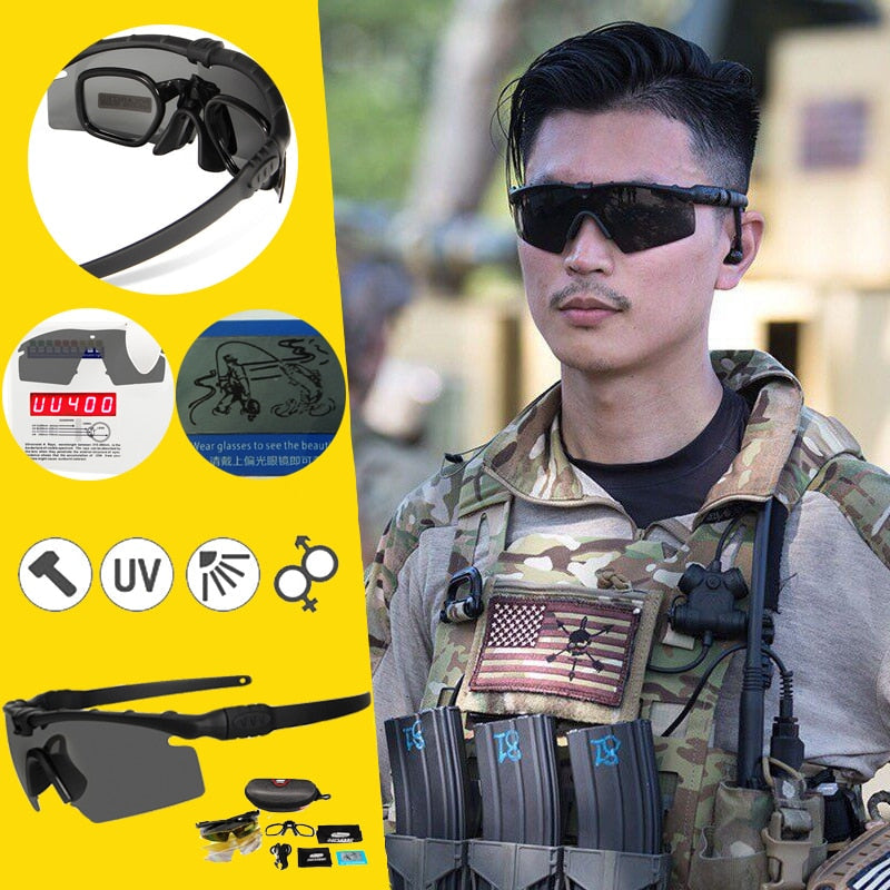 Lunettes de protection militaire BALLISTIC 3.0 pour le tir et le cyclisme