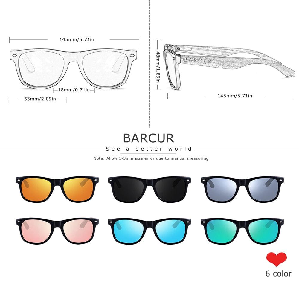 Lunettes de soleil en bois de zèbre polarisées pour hommes avec étui