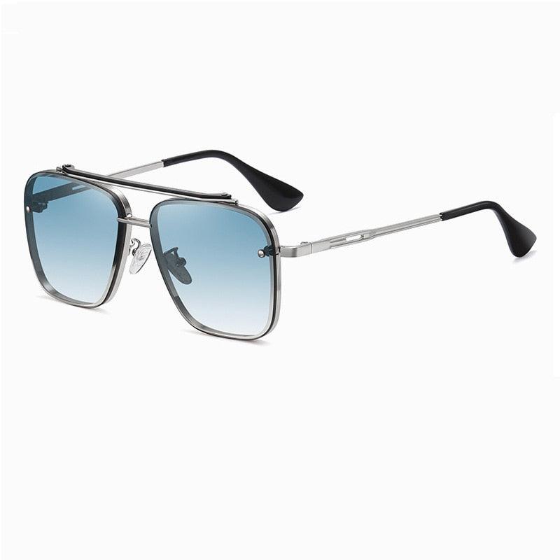 Lunettes de soleil homme Silver Blue As Picture
