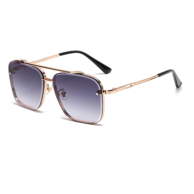 Lunettes de soleil homme Gold Gray As Picture
