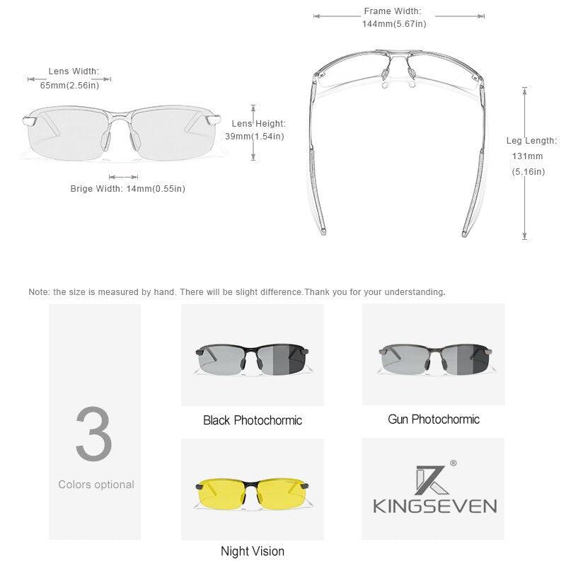 Lunettes de soleil polarisées photochromiques pour hommes