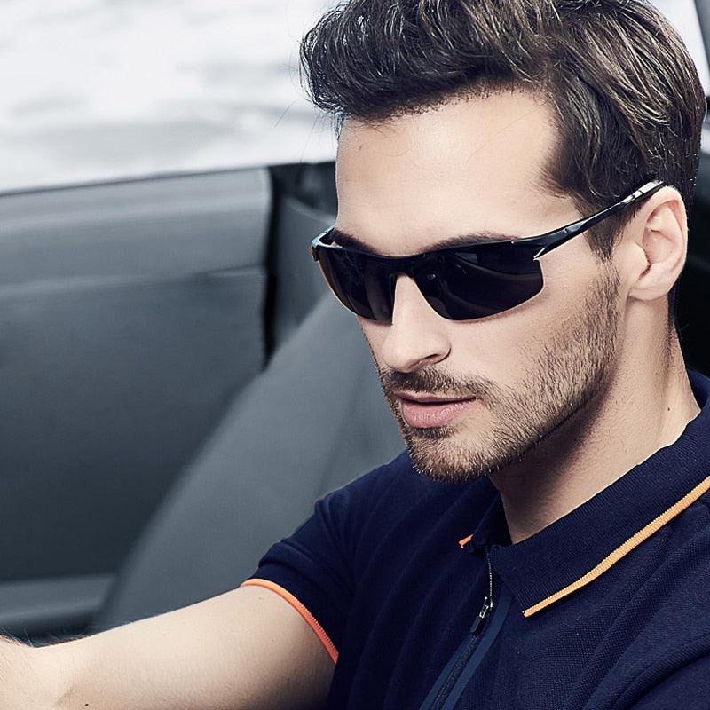 Lunettes de soleil polarisées pour homme en aluminium-magnésium