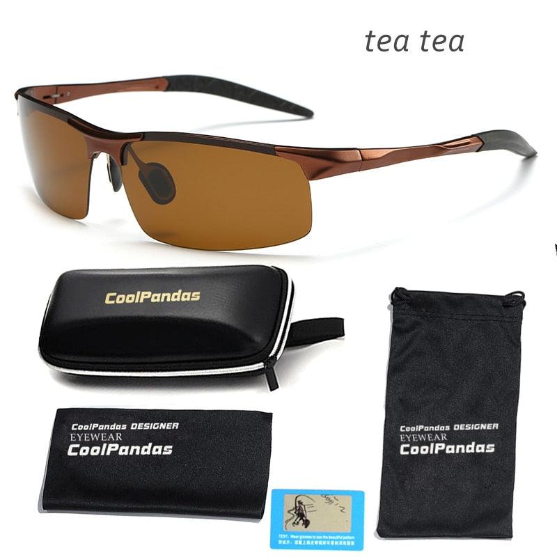 Lunettes de soleil polarisées pour homme en aluminium-magnésium tea tea