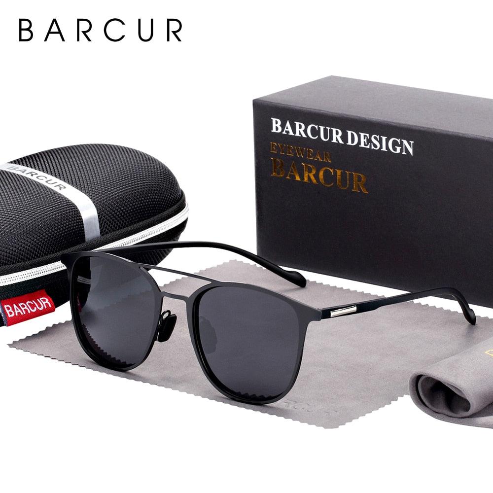 Lunettes de soleil polarisées rondes BARCUR pour homme et femme