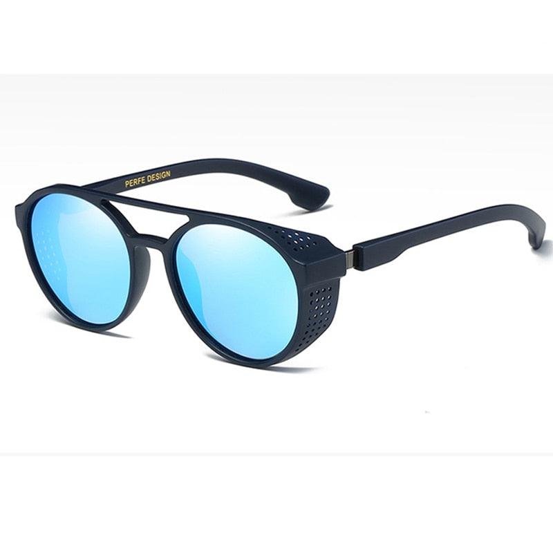 Lunettes de soleil, polarisées, rondes, rétro, Eyecrafters Blue Blue