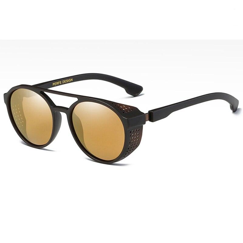 Lunettes de soleil, polarisées, rondes, rétro, Eyecrafters Brown Gold
