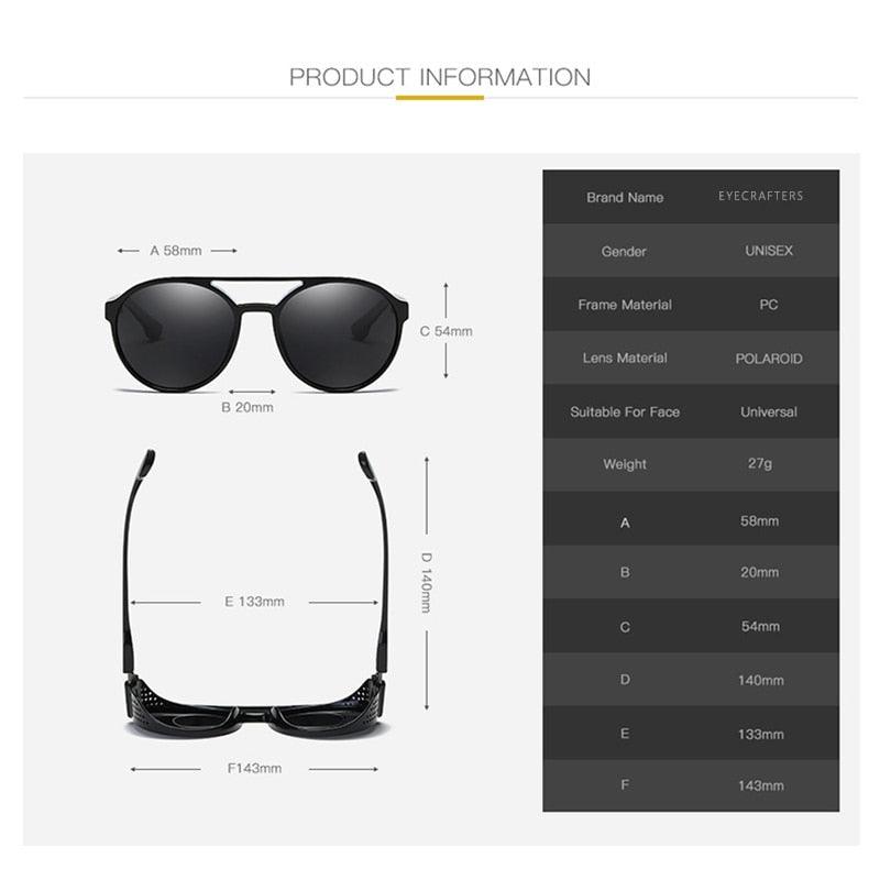 Lunettes de soleil, polarisées, rondes, rétro, Eyecrafters