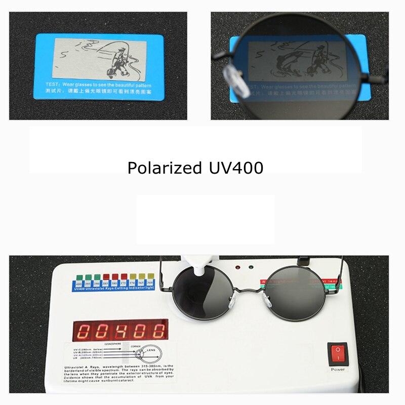 Lunettes de soleil rondes polarisées de marque TUZENGYONG pour hommes et femmes