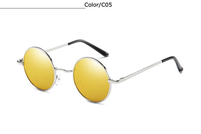 Lunettes de soleil rondes polarisées de marque TUZENGYONG pour hommes et femmes T810 C5 TUZENGYONG