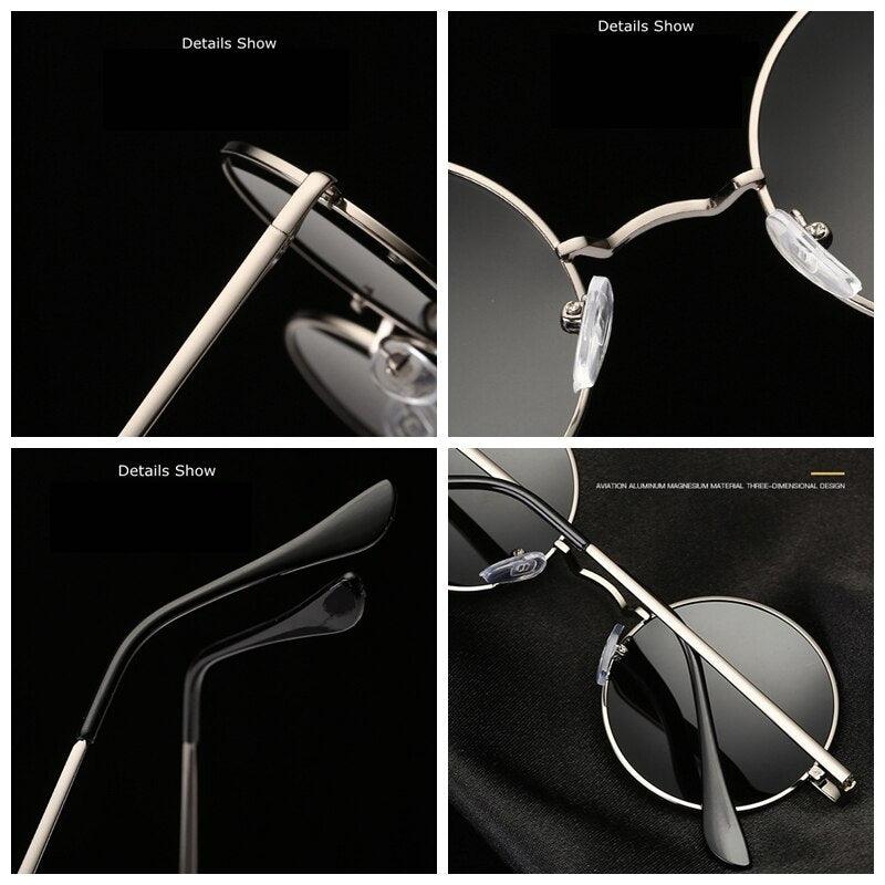 Lunettes de soleil rondes polarisées de marque TUZENGYONG pour hommes et femmes