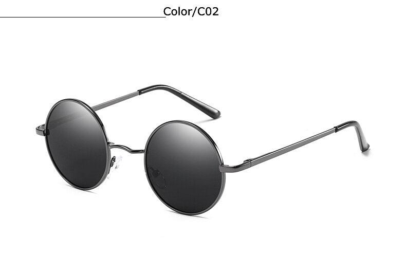 Lunettes de soleil rondes polarisées de marque TUZENGYONG pour hommes et femmes T810 C2 TUZENGYONG
