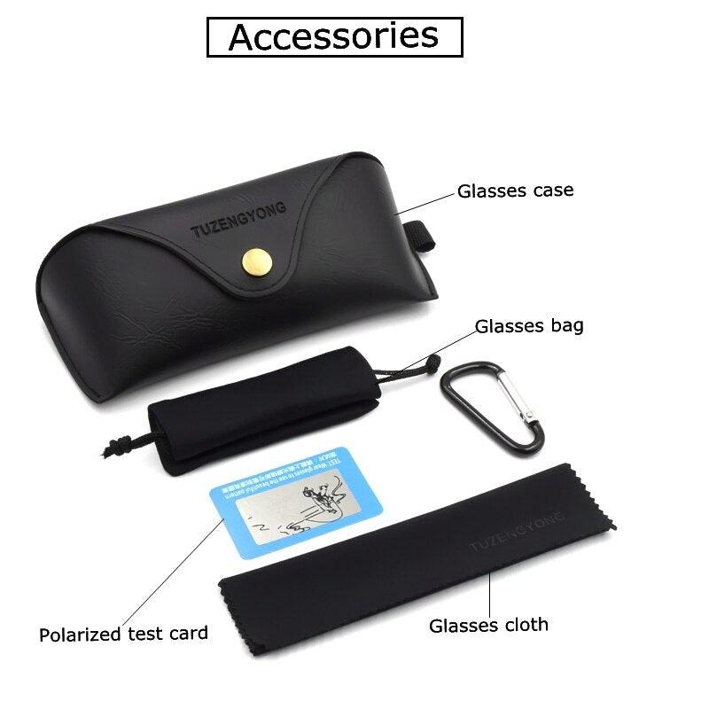 Lunettes de soleil rondes polarisées de marque TUZENGYONG pour hommes et femmes