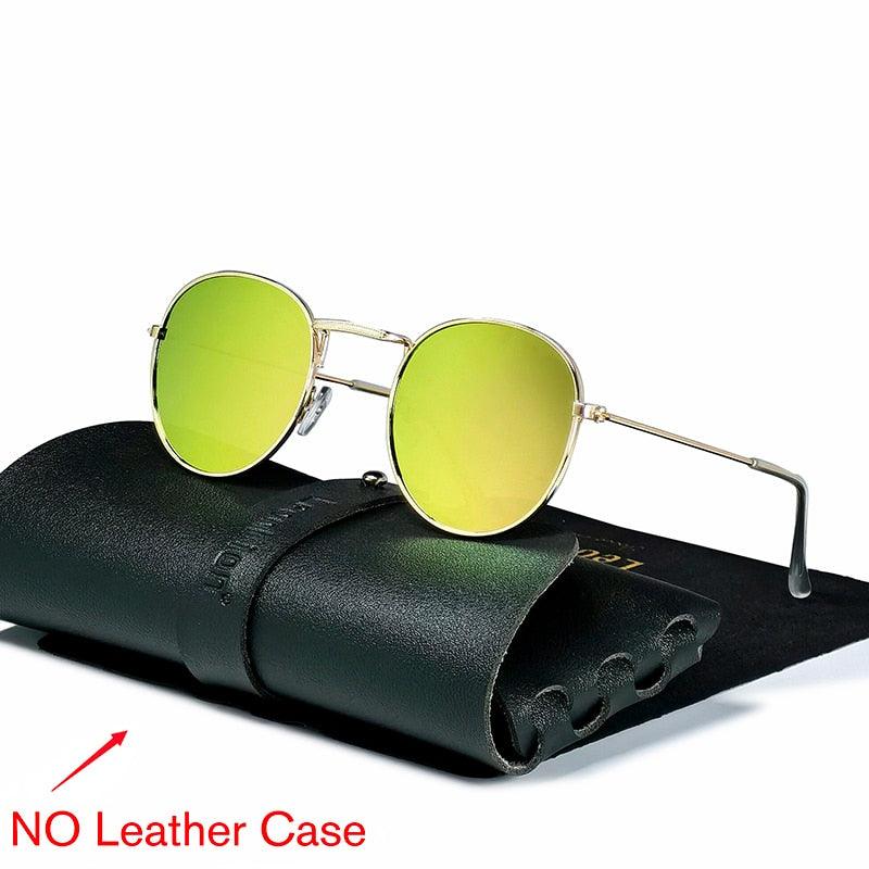 Lunettes rondes rétro pour hommes et femmes GoldPink Free Bag and Cloth