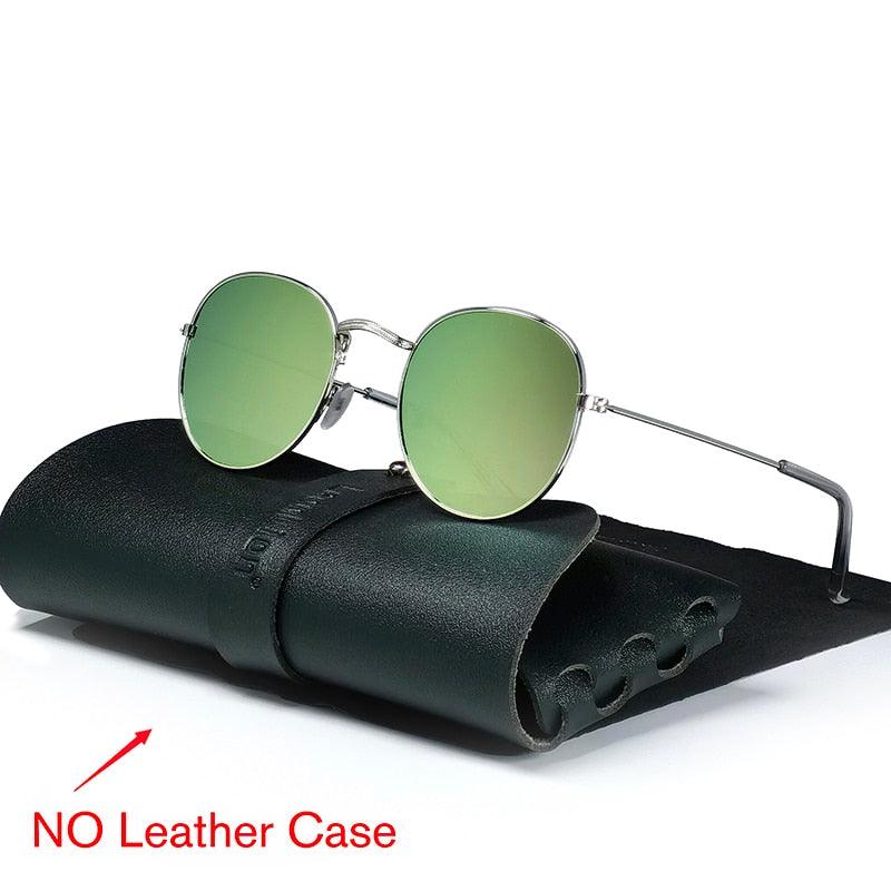 Lunettes rondes rétro pour hommes et femmes SilverPink Free Bag and Cloth