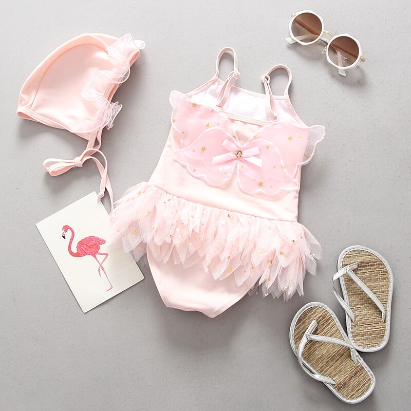 "Maillot de Bain Fille 2021 | Bikini Enfant avec Volants et Dentelle | AOMshop"