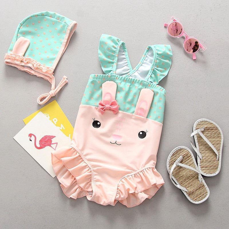 "Maillot de Bain Fille 2021 | Bikini Enfant avec Volants et Dentelle | AOMshop" 81808