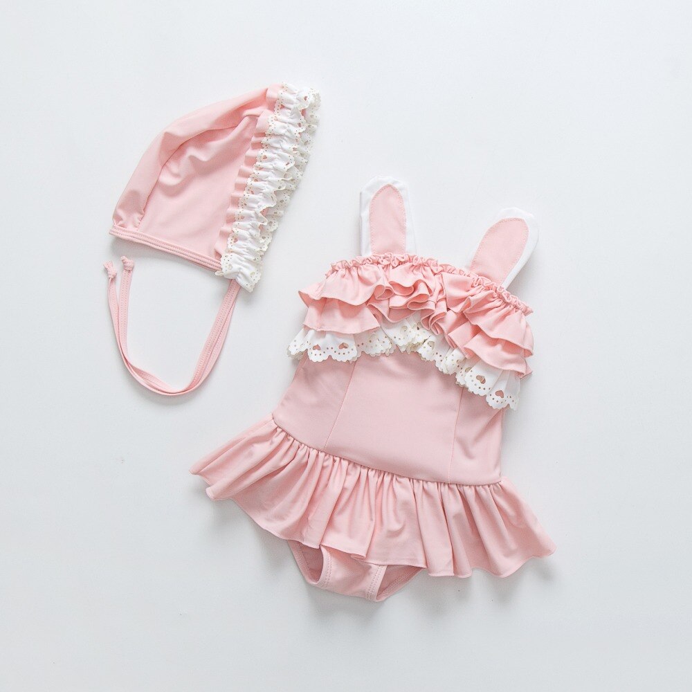 "Maillot de Bain Fille 2021 | Bikini Enfant avec Volants et Dentelle | AOMshop"