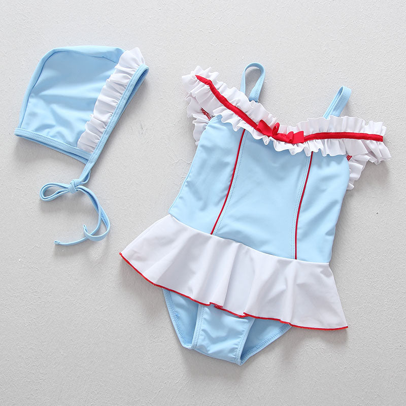 "Maillot de Bain Fille 2021 | Bikini Enfant avec Volants et Dentelle | AOMshop" 81811