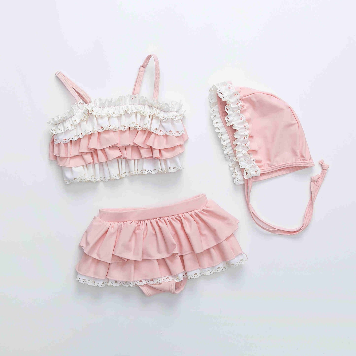 "Maillot de Bain Fille 2021 | Bikini Enfant avec Volants et Dentelle | AOMshop" 88057