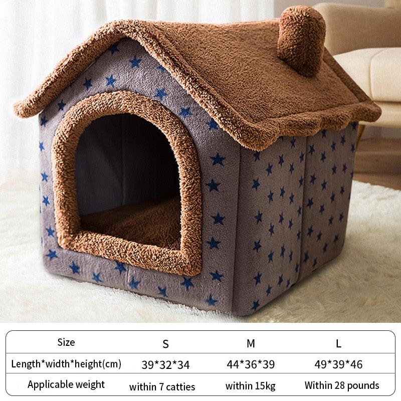 "Maison de lit pliable pour animaux de compagnie - Chien, Chat, Chiot" coffe star