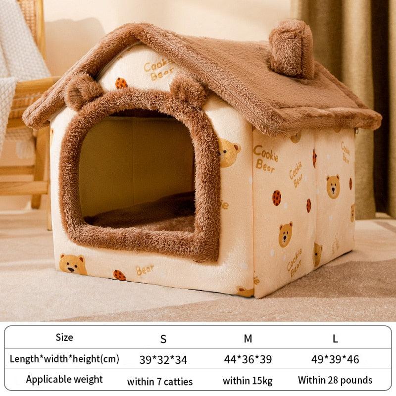 "Maison de lit pliable pour animaux de compagnie - Chien, Chat, Chiot"