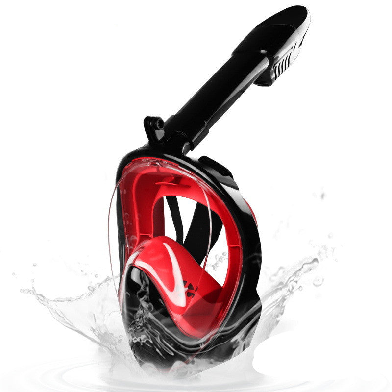 Masque de plongée intégral Full Dry sur AOMshop Black red