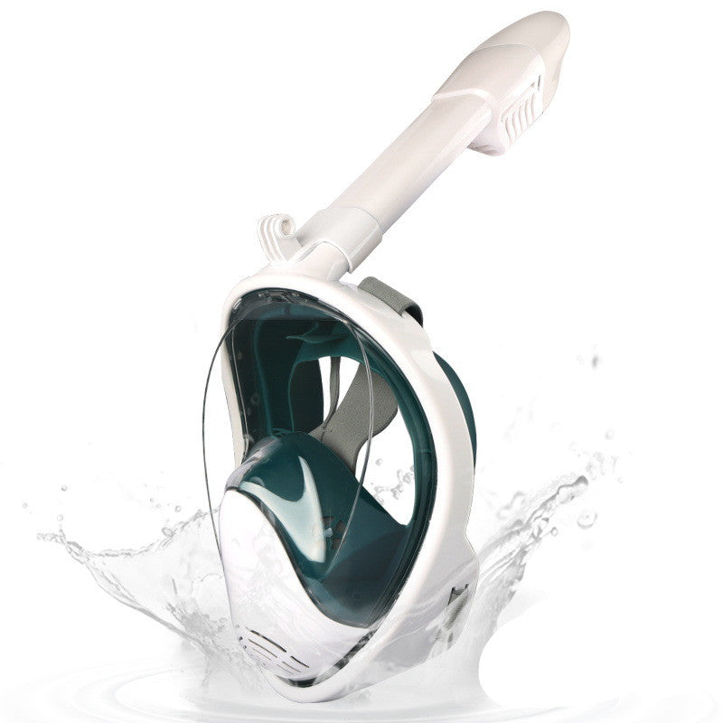 Masque de plongée intégral Full Dry sur AOMshop White dark green